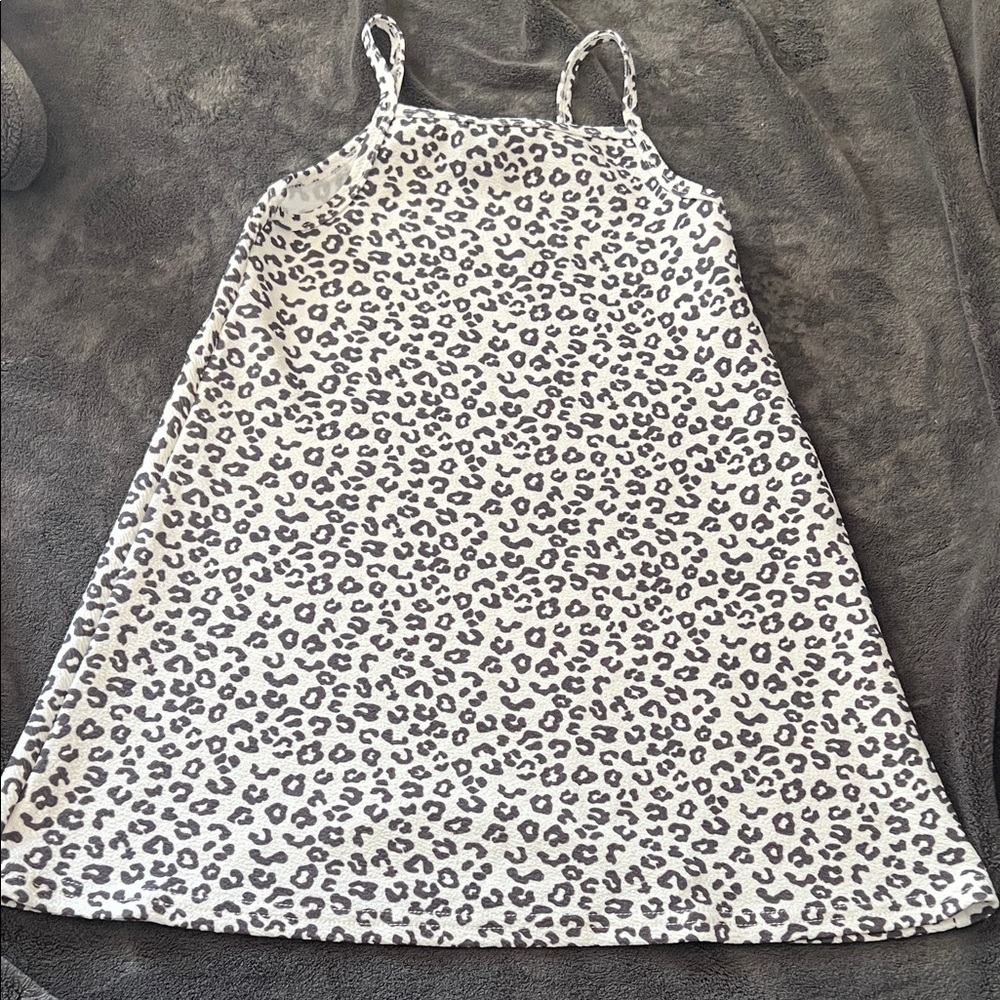 Limited Too Leopard Print Kids Dress - Black and White